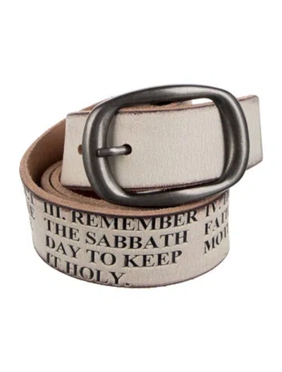 Pre-owned Basketcase Gallery 2025 10 Commandments Waist Belt In Neutrals