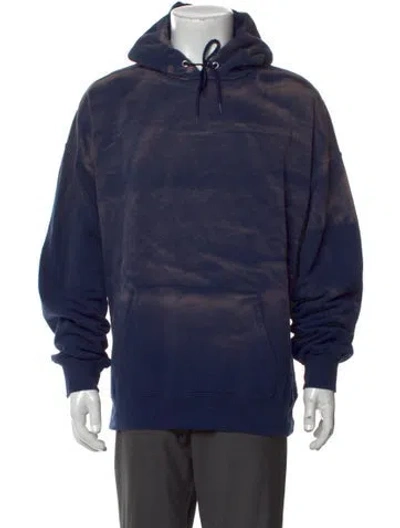 Pre-owned Basketcase Gallery Crew Neck Long Sleeve Hoodie In Blue