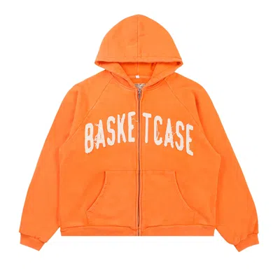 Pre-owned Basketcase Gallery Dweller Zip Up Hoodie 'orange' | Men's Size L