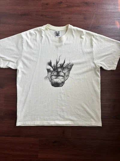 Pre-owned Basketcase Gallery Fistface Tee In White