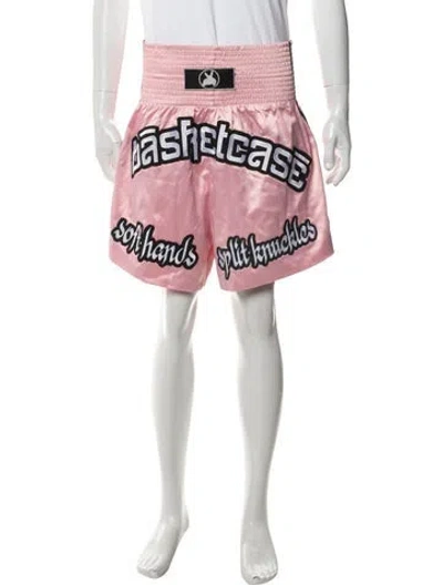 Pre-owned Basketcase Gallery Graphic Print Shorts In Pink