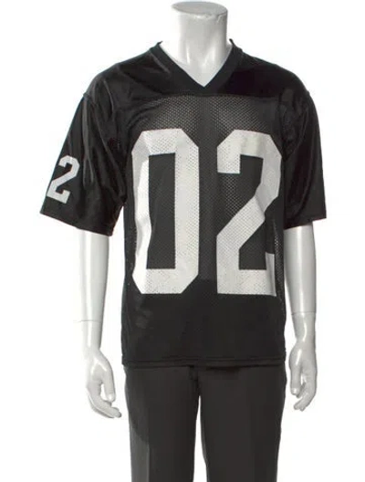 Pre-owned Basketcase Gallery Graphic Print V-neck Jersey In Black