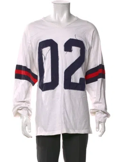 Pre-owned Basketcase Gallery Graphic Print V-neck Jersey In Multicolor