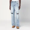 Basketcase Gallery Light Blue Washed Jeans With Rips