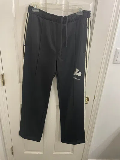 Pre-owned Basketcase Gallery Lucky Track Pants In Black