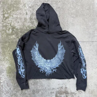 Pre-owned Basketcase Gallery Moltres Hoodie Cropped Tribal In Black