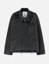 Basketcase Hench Distressed Work Jacket In Black