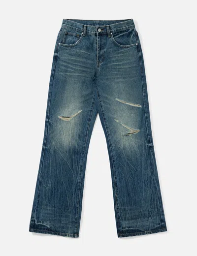 Basketcase Lax Dakota Wash Straight Leg Jeans In Blue