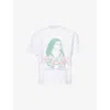 Basketcase Mens White Theresa Jr Graphic-print Cotton T-shirt In White