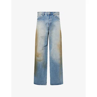 Basketcase Mens  Lax Bag Faded-wash Denim Jeans