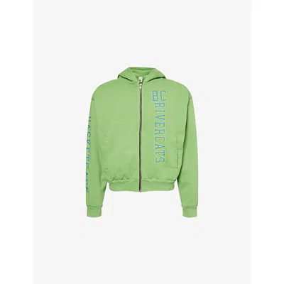 Basketcase Mens  River Graphic-print Cotton-jersey Hoody