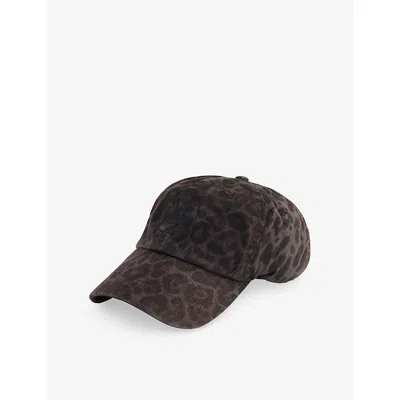 Basketcase Mens Panther Leopard-print Cotton Cap Black