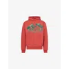 Basketcase Mens Poison Kangaroo-pocket Cotton-jersey Hoody Rust In Rust