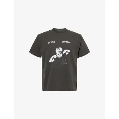 Basketcase Mens  Crewneck Graphic-print Cotton-jersey T-shirt