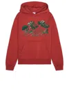 Basketcase Mens Poison Kangaroo-pocket Cotton-jersey Hoody Rust In Rust