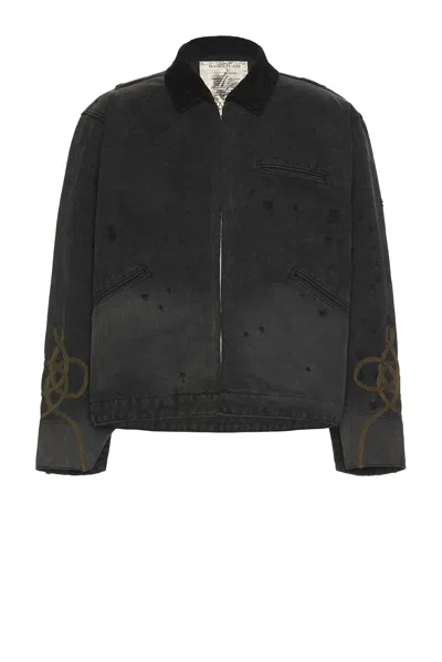 Basketcase Pope Work Jacket In Black