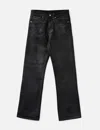 Basketcase Zombie Waxed Straight Leg Denim In Black