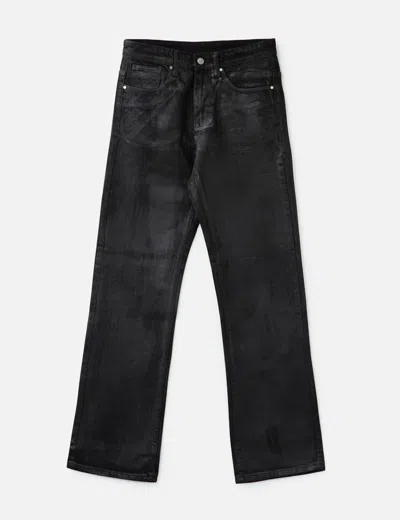 Basketcase Zombie Waxed Straight Leg Denim In Black