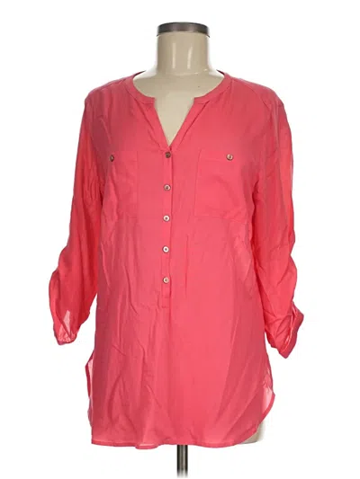 Pre-owned Basler 3/4 Sleeve Blouse In Pink