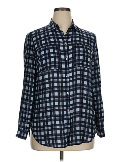 Pre-owned Basler Long Sleeve Button Down Shirt In Blue