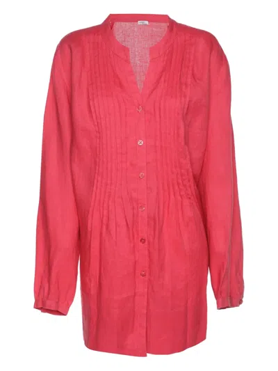 Pre-owned Basler Pintuck-detail Shirt In Pink