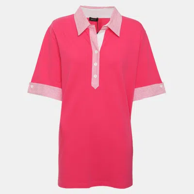 Pre-owned Basler Pink Jersey Short Sleeve Shirt Xxxl