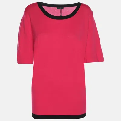 Pre-owned Basler Pink Stretch Knit Tops Xl