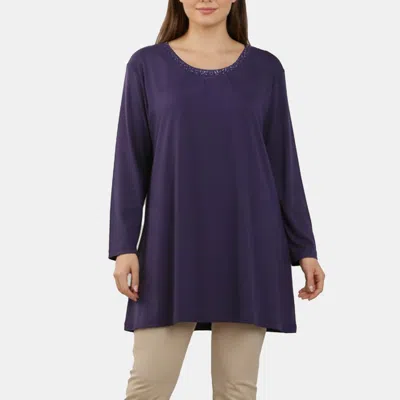 Pre-owned Basler Purple Jersey 3/4 Sleeve Tops Xxxl