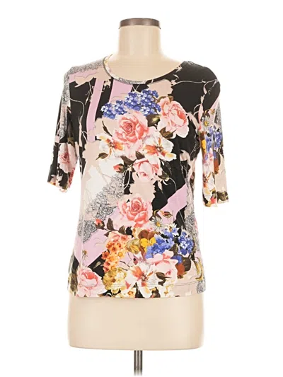 Pre-owned Basler Short Sleeve Top Brown Boatneck Tops