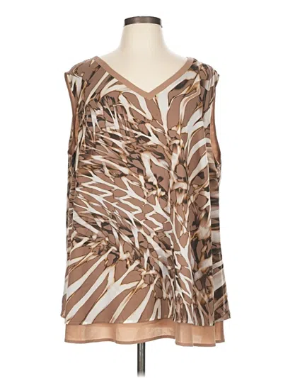 Pre-owned Basler Sleeveless Blouse In Brown