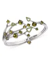 Basliq Crystal Firework Bracelet - Exclusive In Green/silver