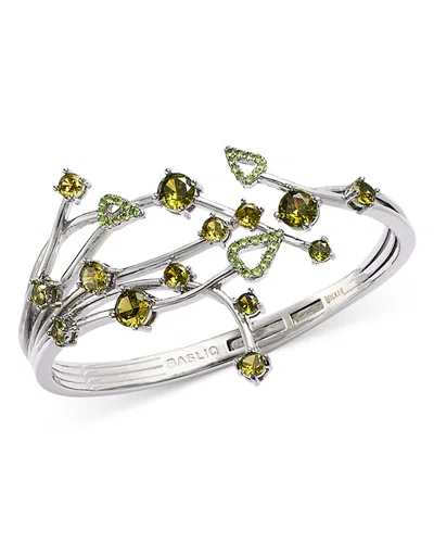 Basliq Crystal Firework Bracelet - Exclusive In Green/silver