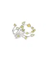 Basliq Crystal Firework Ring - Exclusive In Green/silver