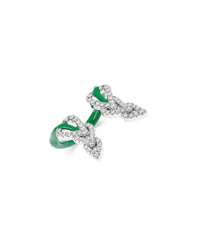 Basliq Drop Ring - Exclusive In Green/silver