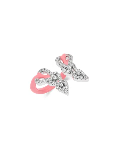 Basliq Drop Ring - Exclusive In Pink/silver