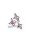 Basliq Star Boy Embellished Enamel Ring In White