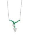 Basliq Twin Necklace, 16 - Exclusive In Green/silver