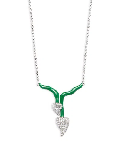 Basliq Twin Necklace, 16 - Exclusive In Green/silver