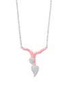 Basliq Twin Necklace, 16 - Exclusive In Pink/silver