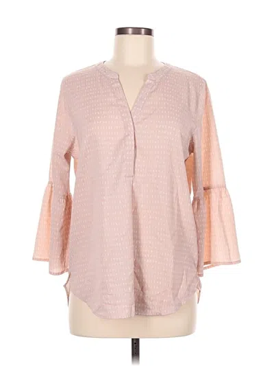 Pre-owned Bass 3/4 Sleeve Blouse In Pink