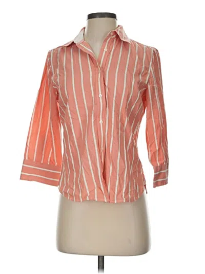 Pre-owned Bass 3/4 Sleeve Button Down Shirt In Orange