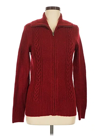 Pre-owned Bass Cardigan Sweater In Burgundy