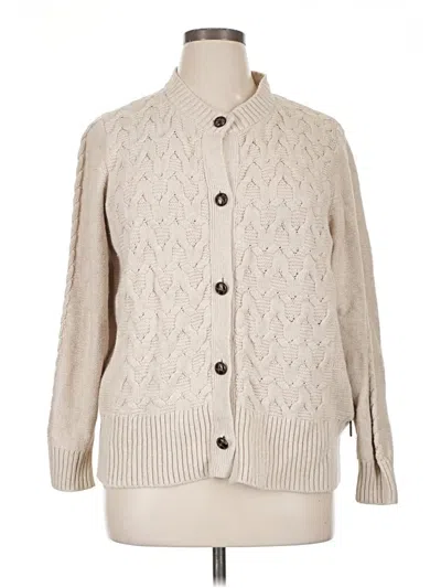 Pre-owned Bass Cardigan Sweater In White