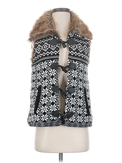 Pre-owned Bass Faux Fur Vest In Gray