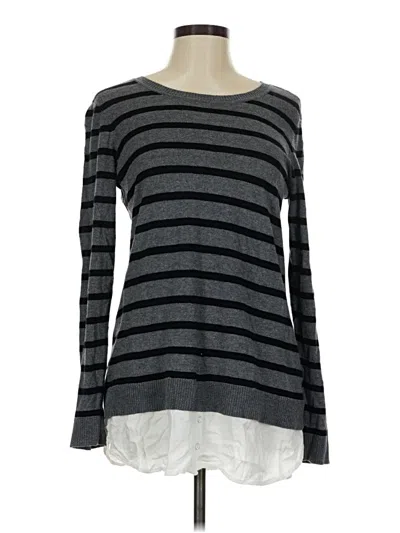 Pre-owned Bass Long Sleeve Top Black Boatneck Tops