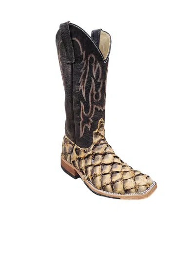 Pre-owned Bass Men's Exclusive Anderson Bean Tan Lines Big  Western Boots 338856 In Brown