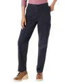 Bass Outdoor Cargo Pants Women Black Twill High-rise Slim Straight Leg Fts490 In Black