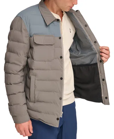 Bass Outdoor Men's Colorblocked Padded Shacket In Gray