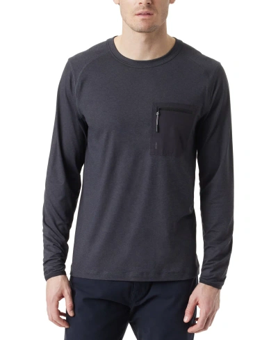 Bass Outdoor Men's Long-sleeve Utili-tee T-shirt In Black Beauty