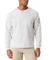 Bass Outdoor Top Menswhite Thermal Henley Neck Long Sleeve Performance Fts170 In White